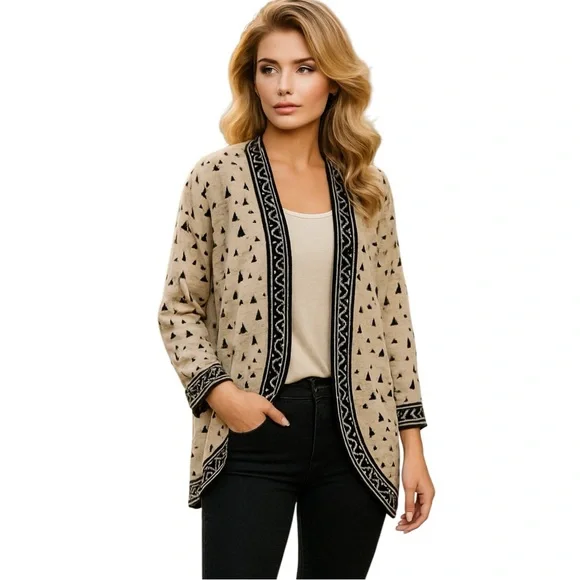 Ecote Urban Outfitters Kimono Cardigan M/L Boho Aztec Tribal Print Open Front - Picture 1 of 10